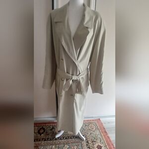 Burberry PRORSUM  Long Double-Breasted Trench Coat. Sz 12.